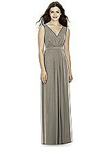 Front View Thumbnail - Mocha Gold Bella Bridesmaids Shimmer Dress BB103LS