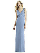 Front View Thumbnail - Cloudy Silver Bella Bridesmaids Shimmer Dress BB113LS