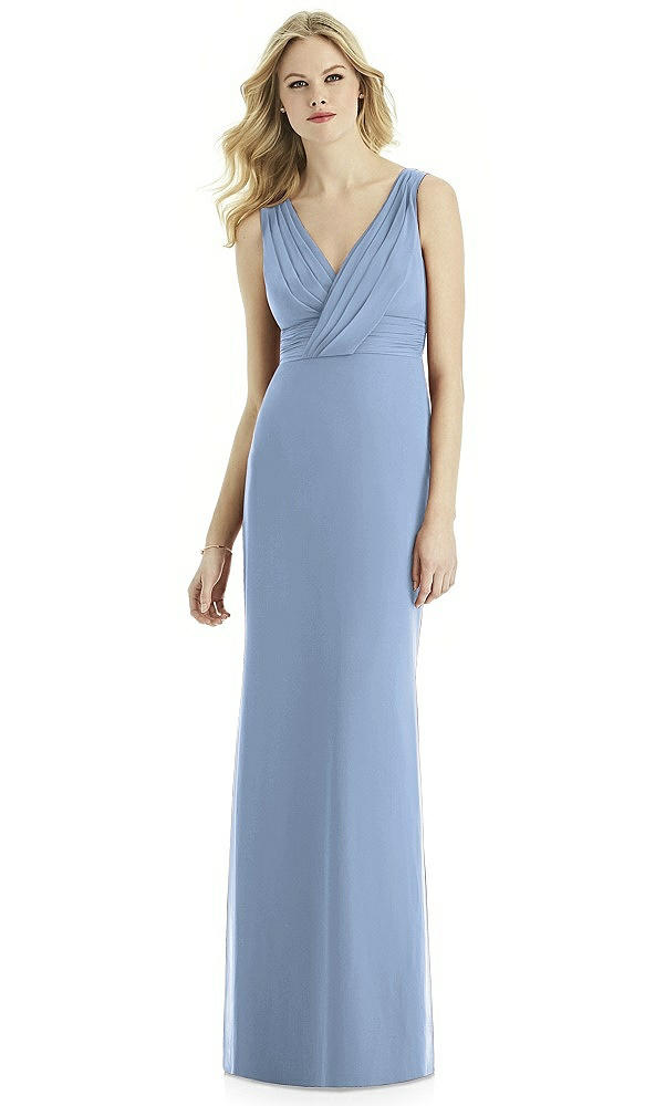 Front View - Cloudy Silver Bella Bridesmaids Shimmer Dress BB113LS