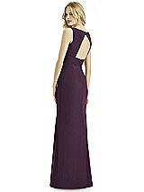 Rear View Thumbnail - Aubergine Silver Bella Bridesmaids Shimmer Dress BB113LS
