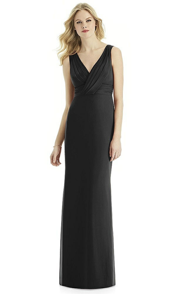 Front View - Black Silver Bella Bridesmaids Shimmer Dress BB113LS