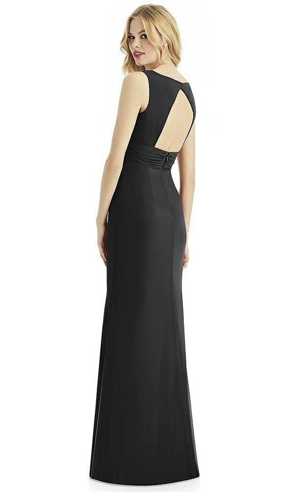 Back View - Black Silver Bella Bridesmaids Shimmer Dress BB113LS