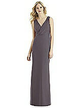 Front View Thumbnail - Stormy Silver Bella Bridesmaids Shimmer Dress BB113LS