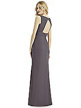 Rear View Thumbnail - Stormy Silver Bella Bridesmaids Shimmer Dress BB113LS