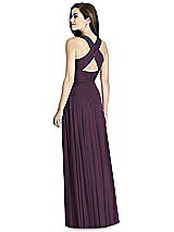 Rear View Thumbnail - Aubergine Silver Bella Bridesmaids Shimmer Dress BB117LS