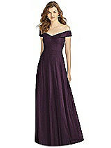 Front View Thumbnail - Aubergine Silver Bella Bridesmaid Shimmer Dress BB123LS
