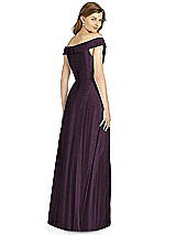 Rear View Thumbnail - Aubergine Silver Bella Bridesmaid Shimmer Dress BB123LS
