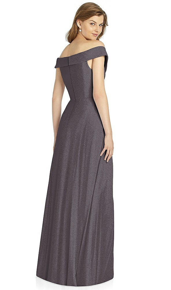 Back View - Stormy Silver Bella Bridesmaid Shimmer Dress BB123LS