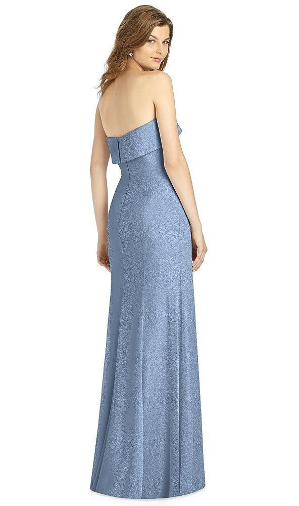 Back View - Cloudy Silver Bella Bridesmaid Shimmer Dress BB124LS