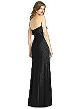 Rear View Thumbnail - Black Silver Bella Bridesmaid Shimmer Dress BB124LS
