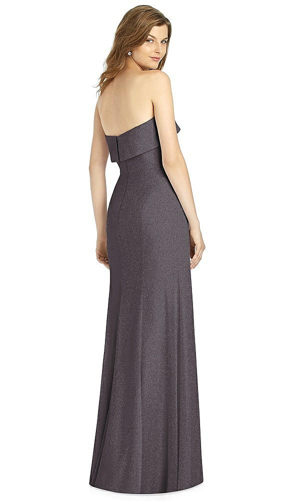 Back View - Stormy Silver Bella Bridesmaid Shimmer Dress BB124LS