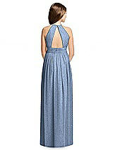 Rear View Thumbnail - Cloudy Silver Dessy Shimmer Junior Bridesmaid Dress JR539LS