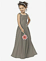 Front View Thumbnail - Mocha Gold Flower Girl Shimmer Dress FL4033LS