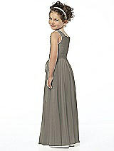 Rear View Thumbnail - Mocha Gold Flower Girl Shimmer Dress FL4033LS