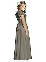 Rear View Thumbnail - Mocha Gold Flower Girl Shimmer Dress FL4038LS