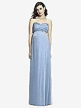 Front View Thumbnail - Cloudy Silver Dessy Shimmer Maternity Bridesmaid Dress M426LS