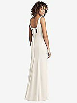 Front View Thumbnail - Ivory Sleeveless Tie Back Chiffon Trumpet Gown
