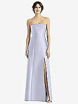 Front View Thumbnail - Silver Dove Strapless Satin Trumpet Gown with Front Slit