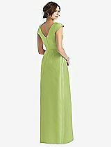 Rear View Thumbnail - Mojito Cap Sleeve Pleated Skirt Dress with Pockets