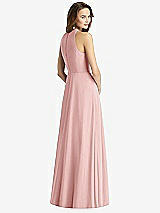 Rear View Thumbnail - Rose Sleeveless Halter Chiffon Maxi Dress