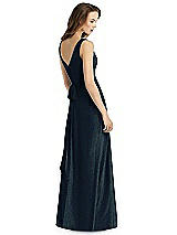 Rear View Thumbnail - Midnight Gold Thread Bridesmaid Style Layla