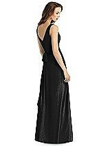 Rear View Thumbnail - Black Silver Thread Bridesmaid Style Layla