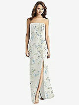 Alt View 2 Thumbnail - Bleu Garden Tie-Back Cutout Trumpet Gown with Front Slit