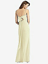 Alt View 3 Thumbnail - Butter Yellow Tie-Back Cutout Trumpet Gown with Front Slit