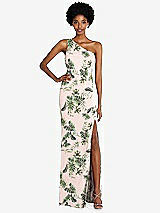 Front View Thumbnail - Palm Beach Print Thread Bridesmaid Style Addison