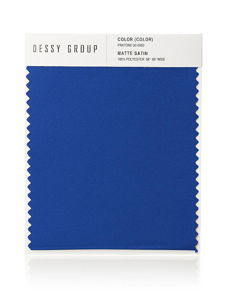 Front View - Sapphire Matte Satin Fabric Swatch