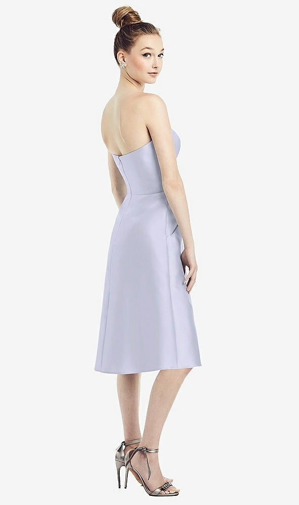 Back View - Silver Dove Strapless Notch Satin Cocktail Dress with Pockets