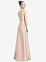 Rear View Thumbnail - Cameo Draped Wrap Satin Maxi Dress with Pockets