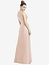 Rear View Thumbnail - Cameo Sleeveless V-Neck Satin Dress with Pockets