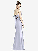 Front View Thumbnail - Silver Dove Open-Back Bow Tie Satin Trumpet Gown