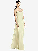Alt View 1 Thumbnail - Butter Yellow Spaghetti Strap Chiffon Maxi Dress with Jeweled Sash