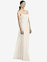 Alt View 1 Thumbnail - Ivory Spaghetti Strap Chiffon Maxi Dress with Jeweled Sash