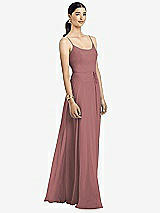 Alt View 1 Thumbnail - Rosewood Spaghetti Strap Chiffon Maxi Dress with Jeweled Sash