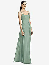 Alt View 1 Thumbnail - Seagrass Spaghetti Strap Chiffon Maxi Dress with Jeweled Sash