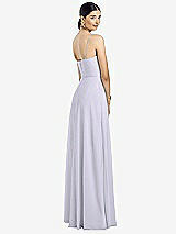 Rear View Thumbnail - Silver Dove Spaghetti Strap Chiffon Maxi Dress with Jeweled Sash