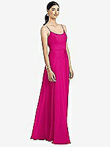 Alt View 1 Thumbnail - Think Pink Spaghetti Strap Chiffon Maxi Dress with Jeweled Sash