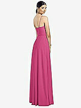 Rear View Thumbnail - Tea Rose Spaghetti Strap Chiffon Maxi Dress with Jeweled Sash
