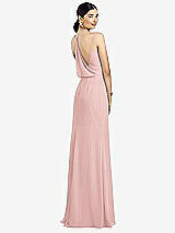 Front View Thumbnail - Rose Draped Blouson Back Chiffon Maxi Dress