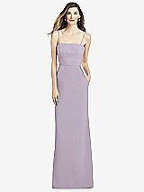 Alt View 1 Thumbnail - Lilac Haze Spaghetti Strap A-line Crepe Dress with Pockets