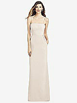 Alt View 1 Thumbnail - Oat Spaghetti Strap A-line Crepe Dress with Pockets