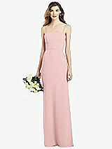 Front View Thumbnail - Rose Spaghetti Strap A-line Crepe Dress with Pockets