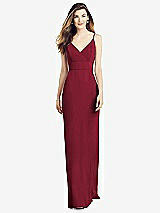 Alt View 1 Thumbnail - Burgundy V-Back Spaghetti Strap Maxi Dress with Pockets