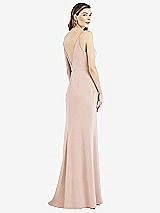 Rear View Thumbnail - Cameo V-Back Spaghetti Strap Maxi Dress with Pockets