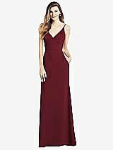 Front View Thumbnail - Cabernet V-Back Spaghetti Strap Maxi Dress with Pockets