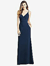 Front View Thumbnail - Midnight Navy V-Back Spaghetti Strap Maxi Dress with Pockets