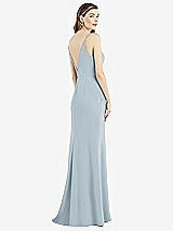 Rear View Thumbnail - Mist V-Back Spaghetti Strap Maxi Dress with Pockets